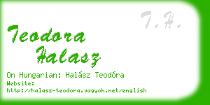 teodora halasz business card