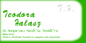 teodora halasz business card